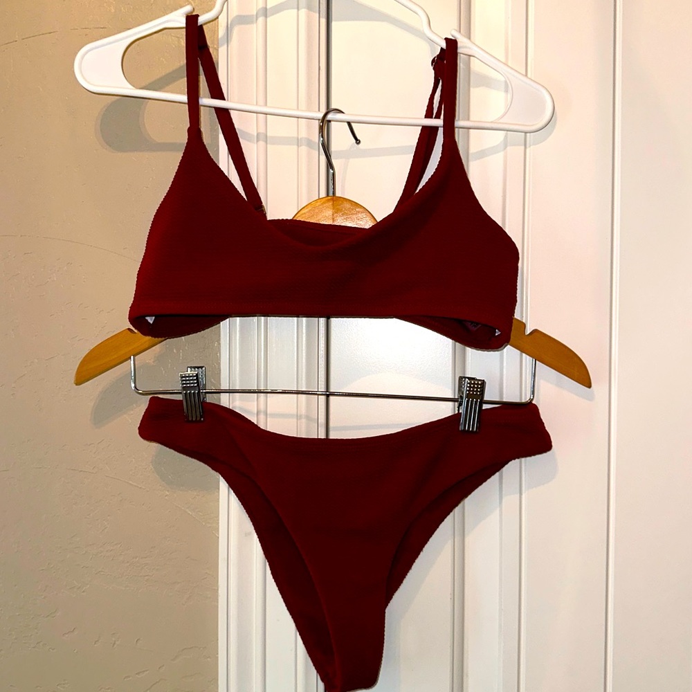 Maroon bikini